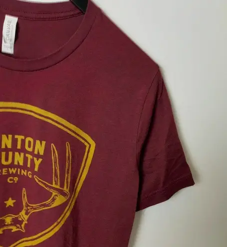 Denton County T Shirt Classic Deer Graphic Tee Short Sleeve Cotton Blend Solid Size L