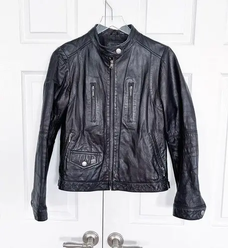 Banana Republic  Black Leather Moto Jacket