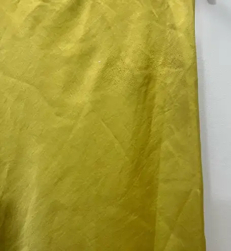 ATM Yellow Silk Crepe Skirt Size XS $295