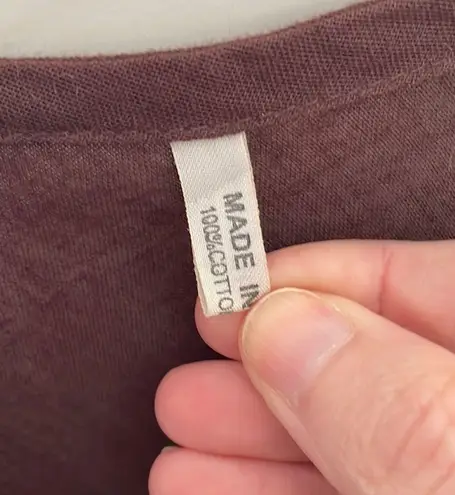 Brown Light Flutter Sleeve Top Medium Size undefined