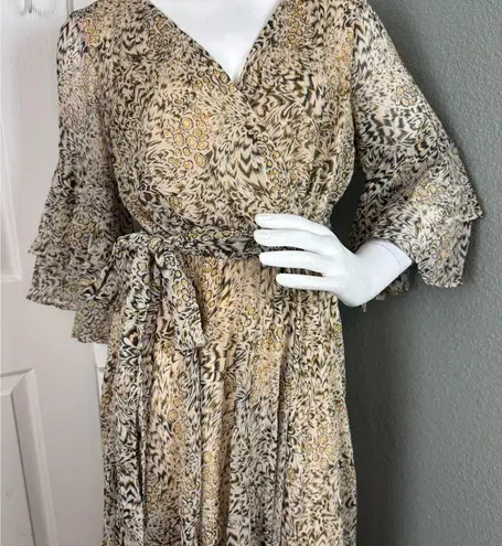 Une Ame Floral Maxi Dress, Size Medium, Slimming Looking Dress, Beautiful! Brown