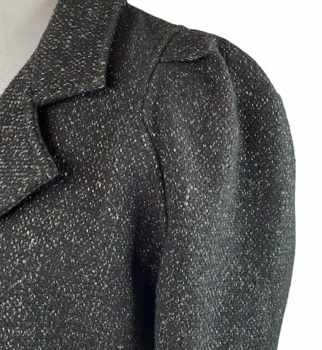 New York Girl Long Peacoat Black White Size 8