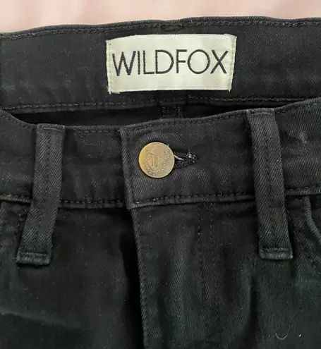 Wildfox Scarlett High Rise Skinny Airkiss Black Jeans, size 27”