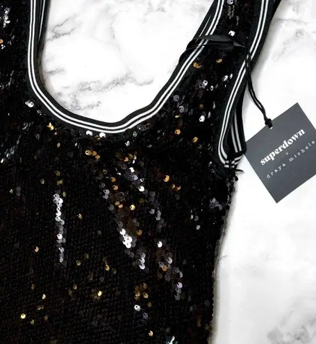 superdown NWT Revolve x  Draya Michelle Black Sequin Sport Dress