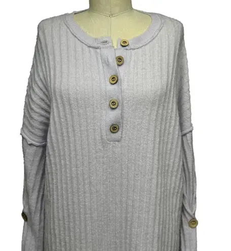 Free People  Around the Clock Tunic Sweater Lavender Size Small