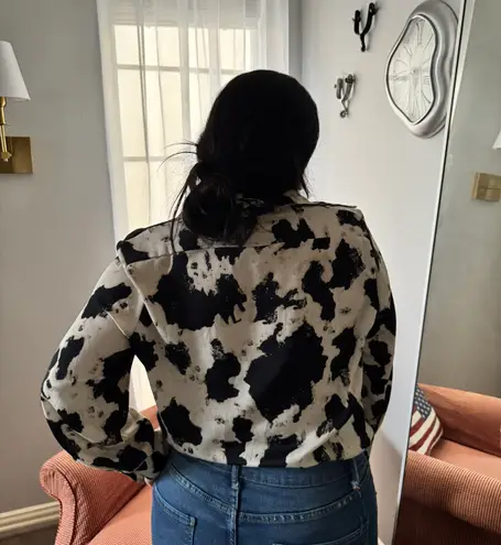 Cowprint Pearl Snap Size M