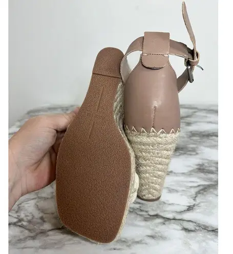 Dolce Vita Nilton Wedge Heel Gold Multi Leather Sandal Espadrille Size 9.5 NEW