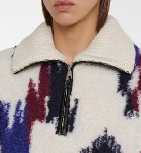 Isabel Marant Size 38 ÉTOILE Marner Printed Fleece Jacket $585 BNWTS