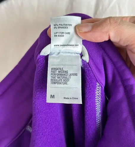 Avalanche Outdoor Women's Quarter Zip Pullover Purple Size Medium