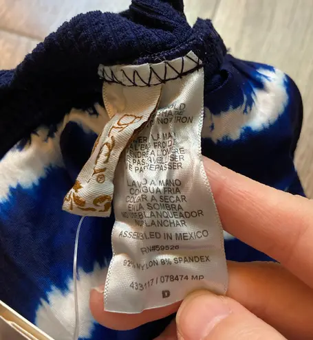 Becca Iconic Swim Halter Tie Dye Bikini Top Size D NWT