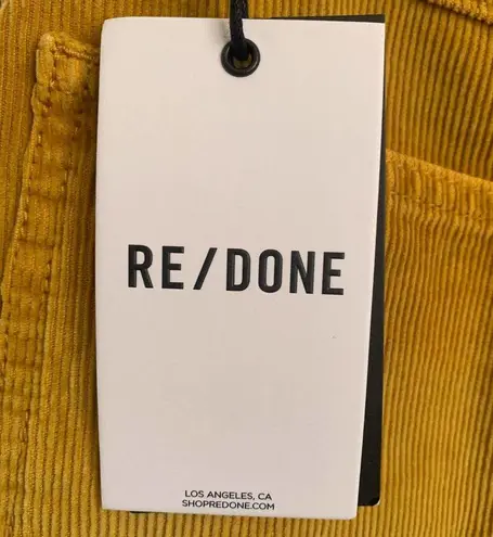 RE/DONE NWT 70s Pocket Corduroy Mini Skirt in Yellow