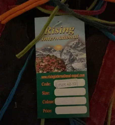 Rising international boho hippie chic bright scarf Red