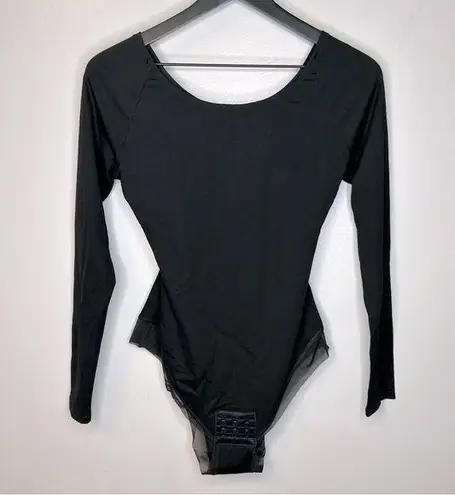 TA3 Black Long Sleeve Corset Bodysuit Size M Size M