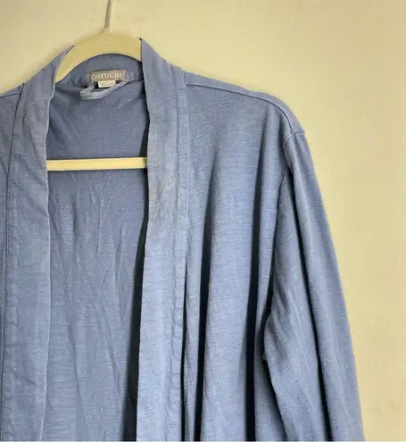 Coyuchi Organic Cotton Long Robe Light Blue size XS/S