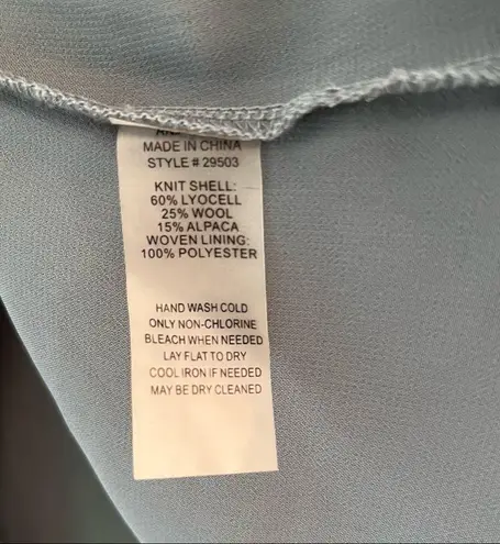 Soft Surroundings Sweater Teal Scoop Neck w/Chiffon Lining XL? *See Measurements