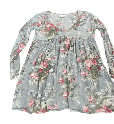 Denim & Supply Ralph Lauren Briar Floral Gauze Bell Sleeve Mini Shirt Size Large - Image 1