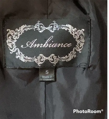 Ambiance Apparel Ambiance Womens Career Jacket Blazer Size Small Black Faux Front Pockets