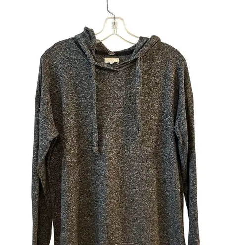 cupio Women's Gray Marled Knit Hoodie Tunic Size M Casual