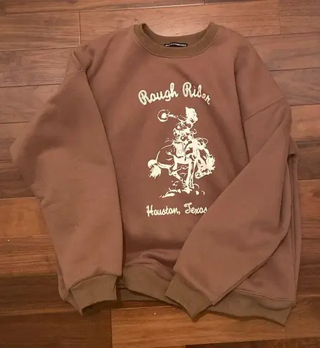 Brandy Melville Brown Rough Rider Erica Sweatshirt 80 From Tae