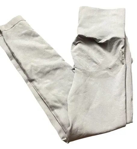 White/Light Grey Skinny Active Leggings Gray