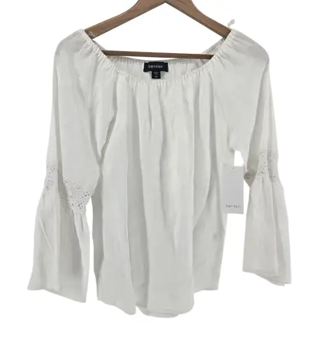 Karen Kane Amalfi Coast White Lace Inset Top Size XS