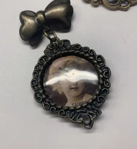 Frame Lot Of 2 Picture Photo Brooch Pins -