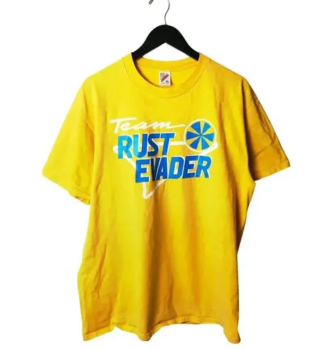 Vintage Team Rust Evader T Shirt Classic Graphic Tee Short Sleeve 100% Cotton Size XL