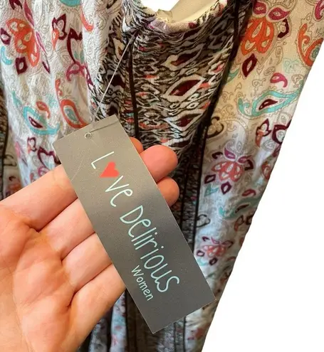 NEW Love Delirious Plus Hippie Boho Eclectic Floral Paisley Handkerchief Dress Size 2X