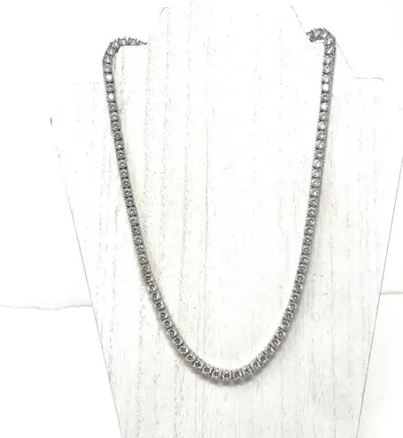 BLING giant CZ tennis necklace statement piece!