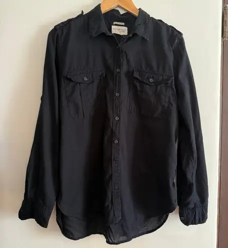 Denim & Supply Ralph Lauren | Black Cotton Button Down Utility Shirt Extra Large