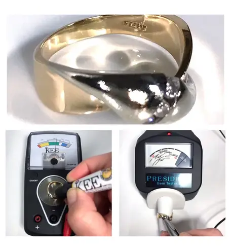 14KT .28 CARAT DIAMOND SOLID YELLOW & CHAMPAGNE GOLD BYPASS RING