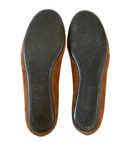 Barbara Bui BUI Brown Suede Leather Buckle Accent Ballet Flats