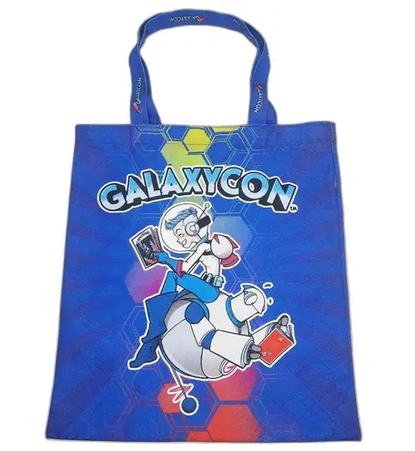 GalaxyCon Souvenir Tote Bag Canvas Blue Unisex Fandom Convention Pop Culture