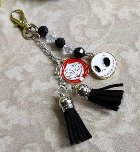 Nightmare Before Christmas Keychain Purse Charm Silver