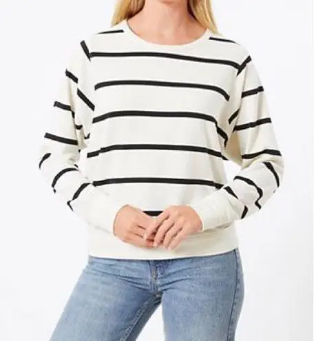 Cable & Gauge Striped Boxy Sweatshirt