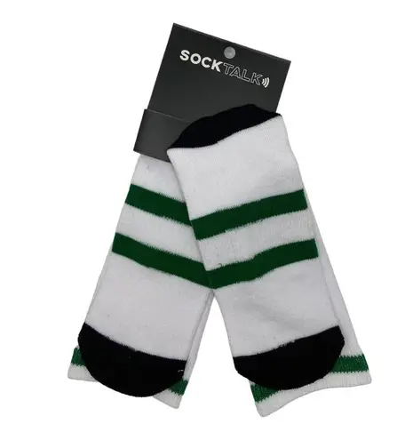 Sock Talk PROCRASTINATOR Stripe Cotton Sports Crew Socks NEW