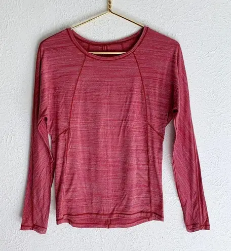 Lululemon  Set To Sweat Long Sleeve Heathered Ruby Red