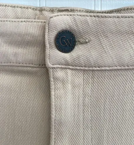 Coldwater Creek Knit Denim High Rise Straight-Leg Jeans in Stone Khaki Size 16