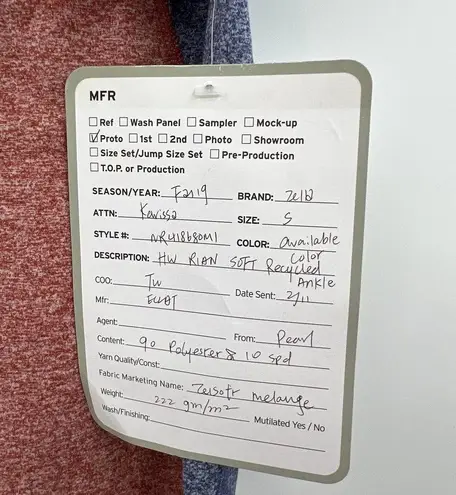 Z By Zella Women's High Waist Rian Soft Ankle Leggings in Small Red/Blue