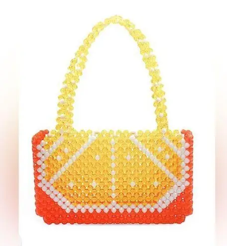 Susan Alexandra Citrus Beaded Mini Bag Orange Fruit