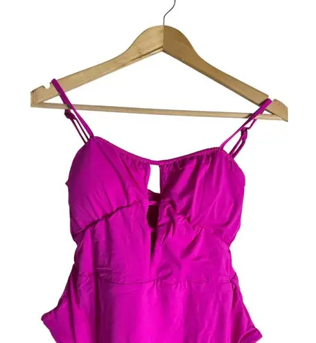 BECCA by Rebecca virtue Berry Convertible One Piece Swimsuit Size Medium