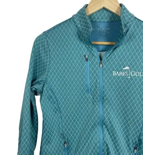 Peter Millar  Women’s Quilted Babes Golf Zip Up in Teal Size S