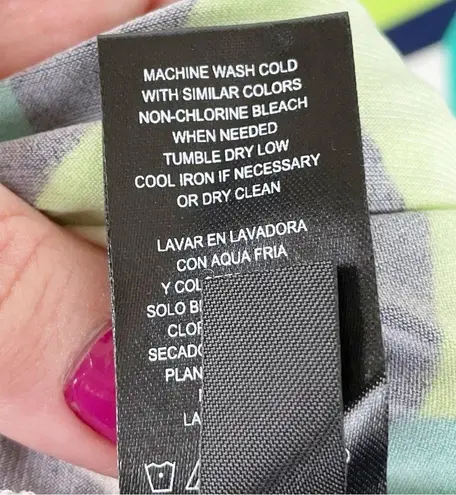 Jessica Howard NEW Zig Zag Print Sleeveless Maxi Dress with Slit Size Large