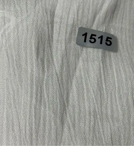 MISA Los Angeles Women’s S White Athena Rainbow Tassel Hem Split Neck Midi Dress