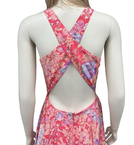 Yumi Kim  Silk Cross-back floral mini dress in Coral size XS NWT