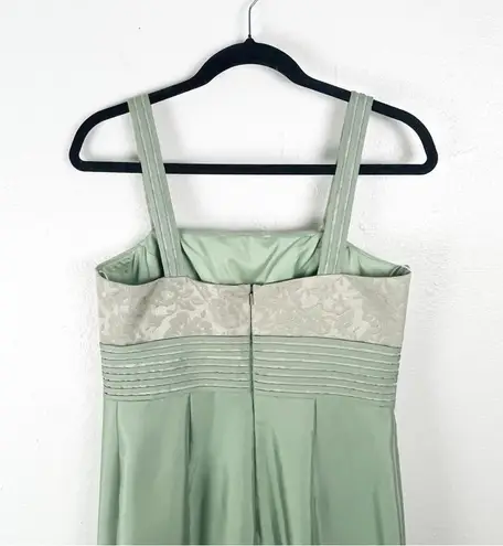 JS Collections Green Metallic Lined Shift Dress With Cropped Jacket, Size 6