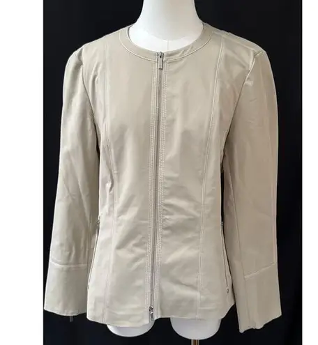 Women’s Lafayette 148 Beige Zip up Jacket Sz 10
