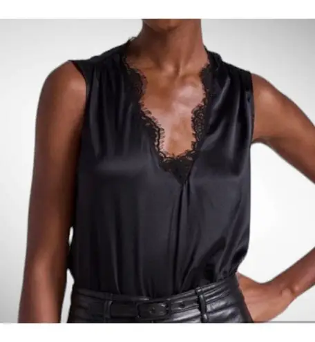 Generation Love 95% Silk Callie Lace Combo Tank in Black Size M