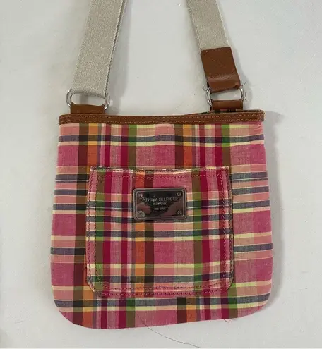 Tommy Hilfiger  Womens Plaid Crossbody Bag