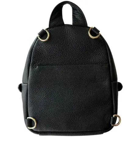 Dylan Kain "Lula" Black Leather Mini Backpack with Two Sets of Straps